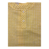 Paz Rodriguez Solid Color Shirt Half Sleeve With Yellow Check Pattern For Newborn