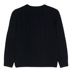 IL GUFO maglia tinta unita con trecce Blu per Neonato A24MA332EM220 BLU IL GUFO 