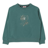LIU JO felpa chiusa girocollo tinta unita cn brillantini Verde per Bambina GF3179 VERDE LIU JO 