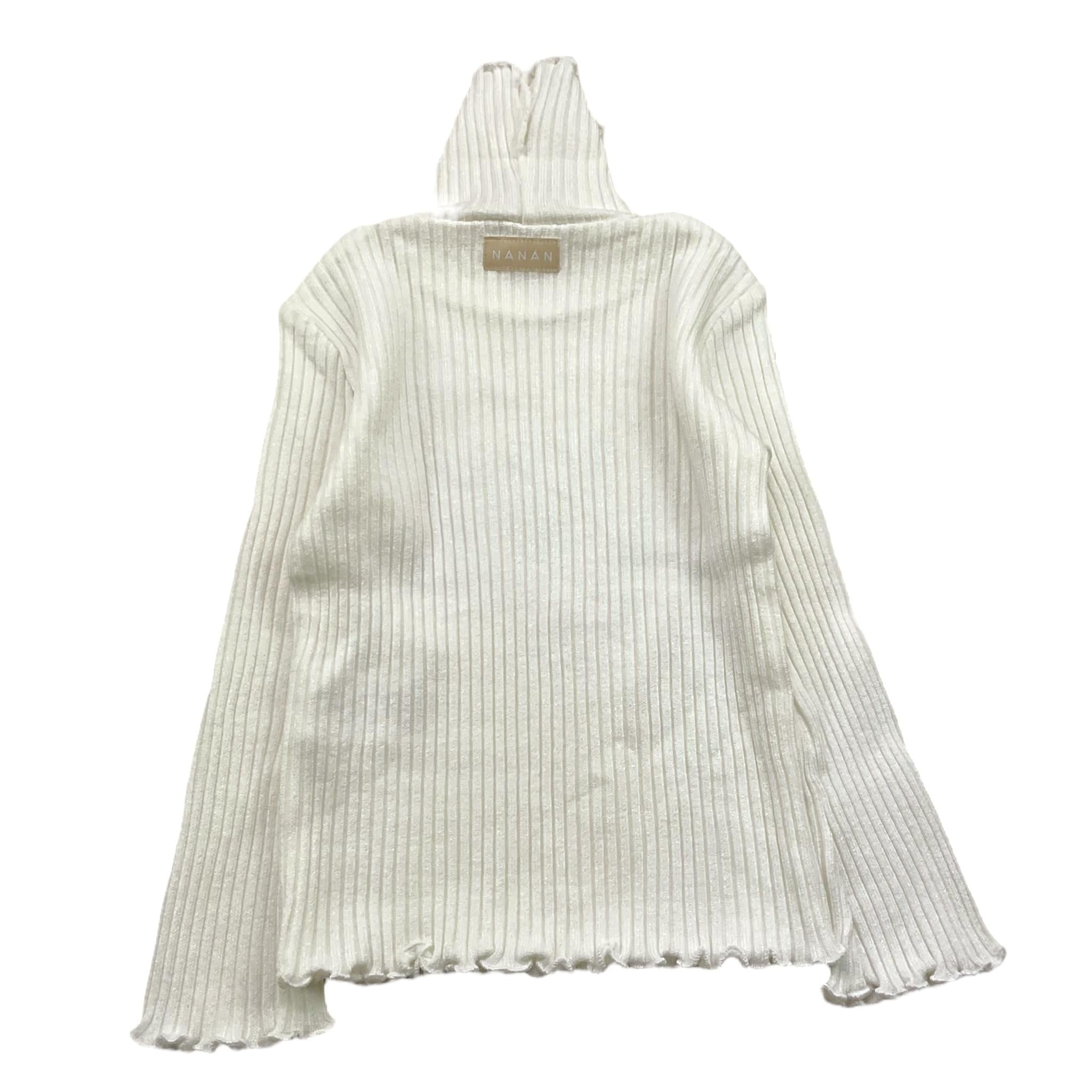 NANAN maglia modello lupetto tinta unita a costine Panna per Bambina I2455648B PANNA NANAN 