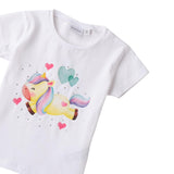Sarabanda T-Shirt tinta unita con Stampa Bianco per Bambina 0B2133J BIANCO SARABANDA 