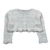 J.O. Milano Coprispalle Tinta Unita con Ricami per Bambina 573X1JXX BIANCO J.O. MILANO 