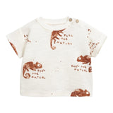 Play Up T-Shirt Tinta Unita con Camaleonti per Bambino PA033AQ11057 PANNA PLAY UP 