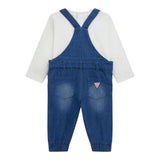GUESS completo 2pz salopette-shirt tinta unita Bianco per Neonato I4YG02K5M20 BIANCO GUESS 