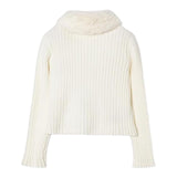 MAYORAL cardigan tinta unita con collo pelliccia Panna per Bambina 4309 PANNA MAYORAL 