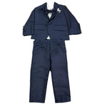 Les Gamins Completo 4 Pezzi Giacca-Camicia-Papillions-Pantalone per Neonato LGM402095N BLU LES GAMINS 