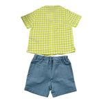 Paz Rodriguez Completo 2 Pezzi Camicia-Bermuda per Neonato 006152657 GIALLO PAZ RODRIGUEZ 