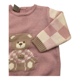 MARLU' maglia girocollo tinta unita con ricamo orso Rosa per Neonata MRLC ROSA MARLU' 