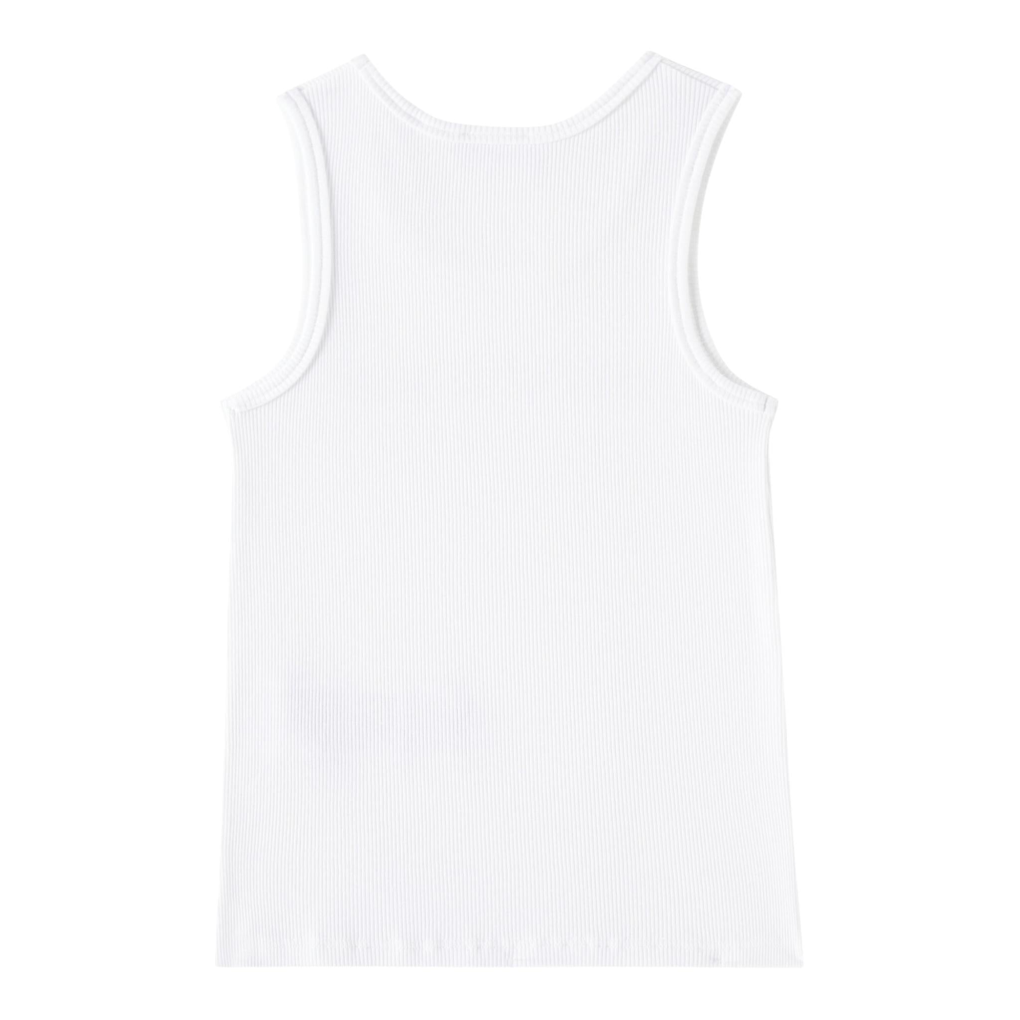 Gucci Canotta Girocollo Tinta Unita con Logo per Bambino 808717 BIANCO GUCCI 