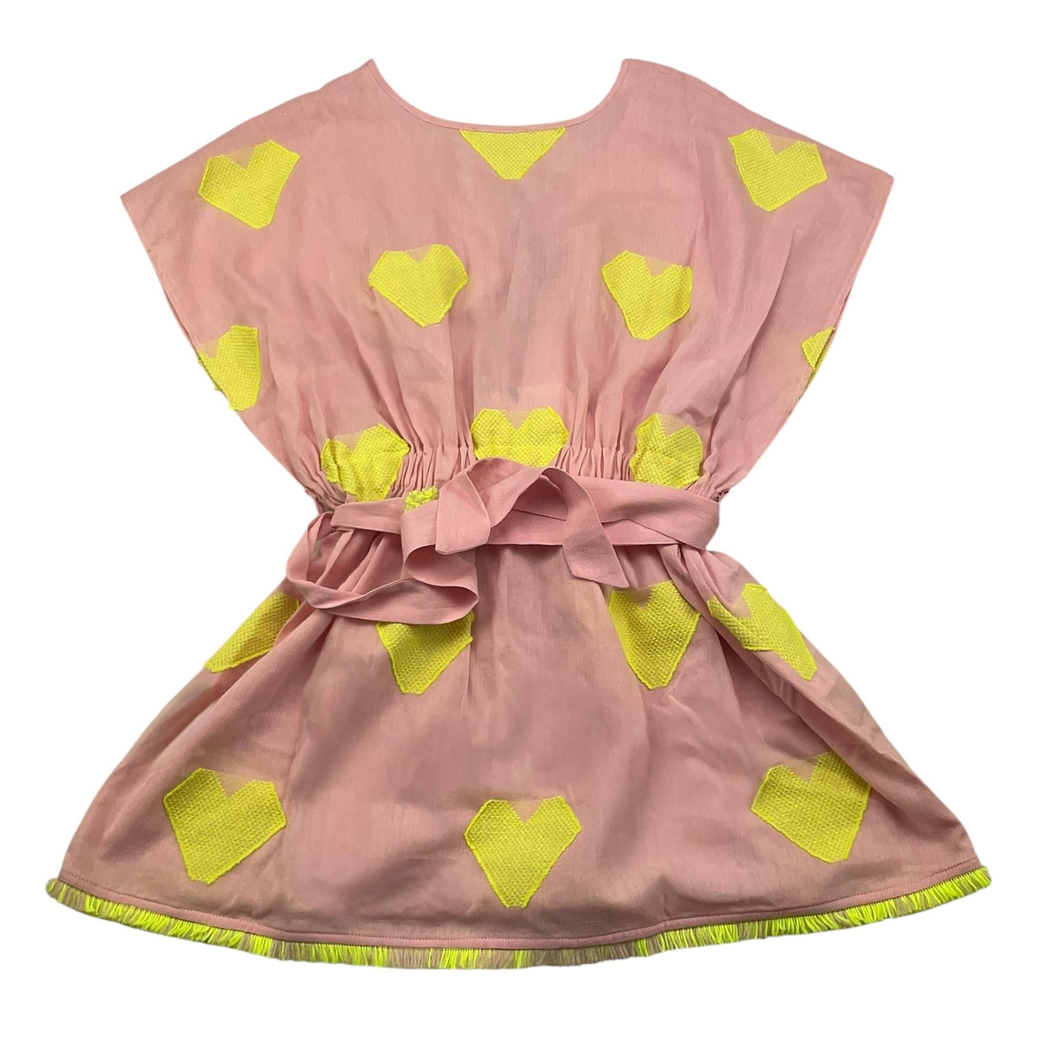 Piccola Ludo Abito Tinta Unita con Fantasia per Bambina BS10WB052 ROSA PICCOLA LUDO 