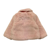 GUESS pelliccia tinta unita con zip e logo Rosa per Neonata K4BL06WCFX0 ROSA GUESS 