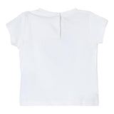 Liu Jo Solid Color Crew Neck T-Shirt with Glitter Print White for Baby Girls