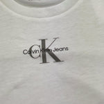 Calvin Klein T-Shirt Girocollo Tinta Unita con Stampa per Bambino IG0IG01470 BIANCO CALVIN KLEIN 