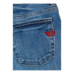 DIESEL jeans tinta unita con girovita regolabile Blu per Bambino J00807X BLU DIESEL 