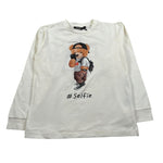 Never Too Shirt Girocollo tinta unita con Stampa Panna per Bambino NT1362B PANNA NEVER TOO 