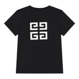 Givenchy T-Shirt Girocollo Tinta Unita con Stampa per Neonato H30640 NERO GIVENCHY 