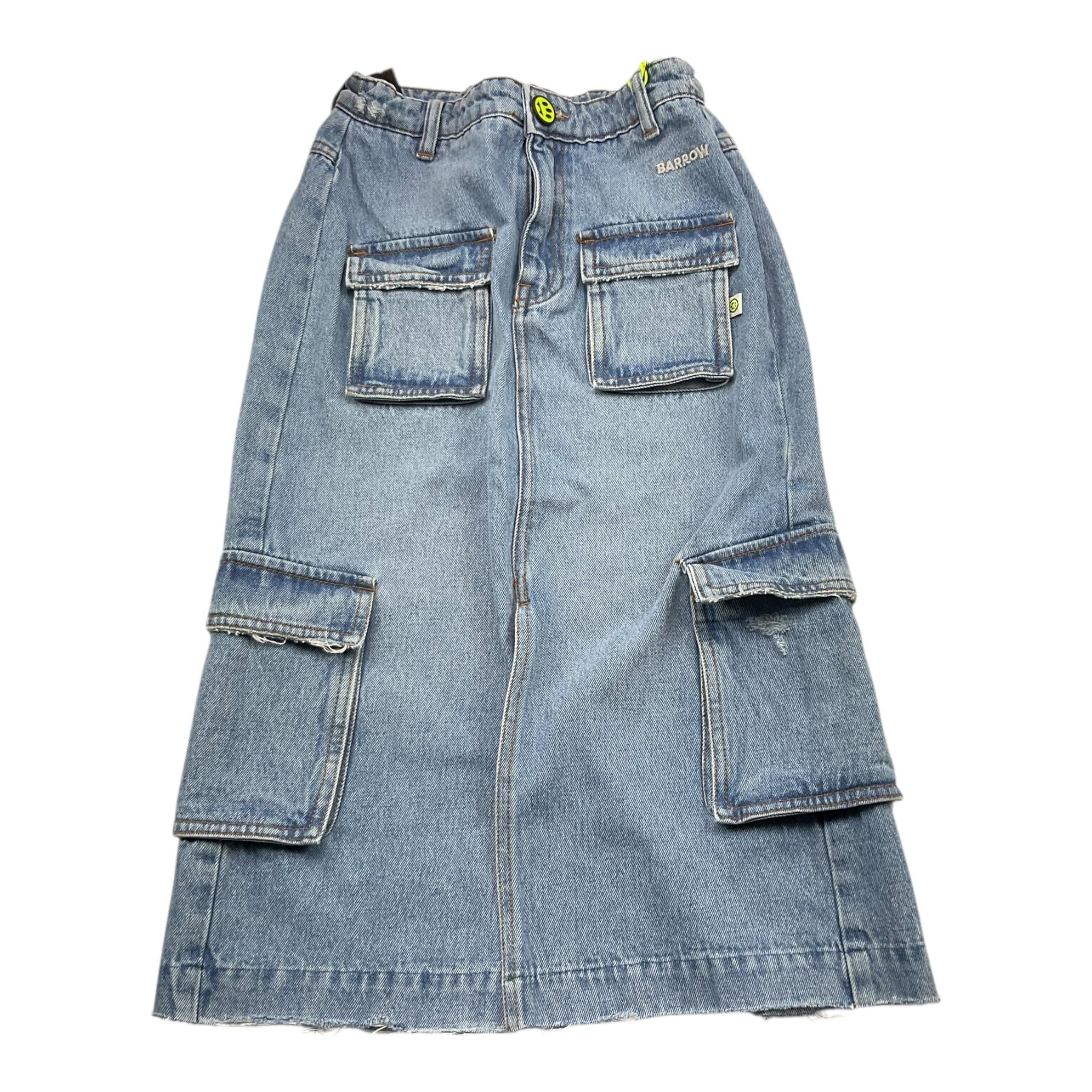 BARROW KIDS gonna tinta unita in denim Azzurro per Bambina F4BKJGSK079 AZZURRO BARROW KIDS 