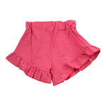 Piccola Ludo Short Tinta Unita con Fantasia A Quadri per Neonata BS10WB063 FRAGOLA PICCOLA LUDO 