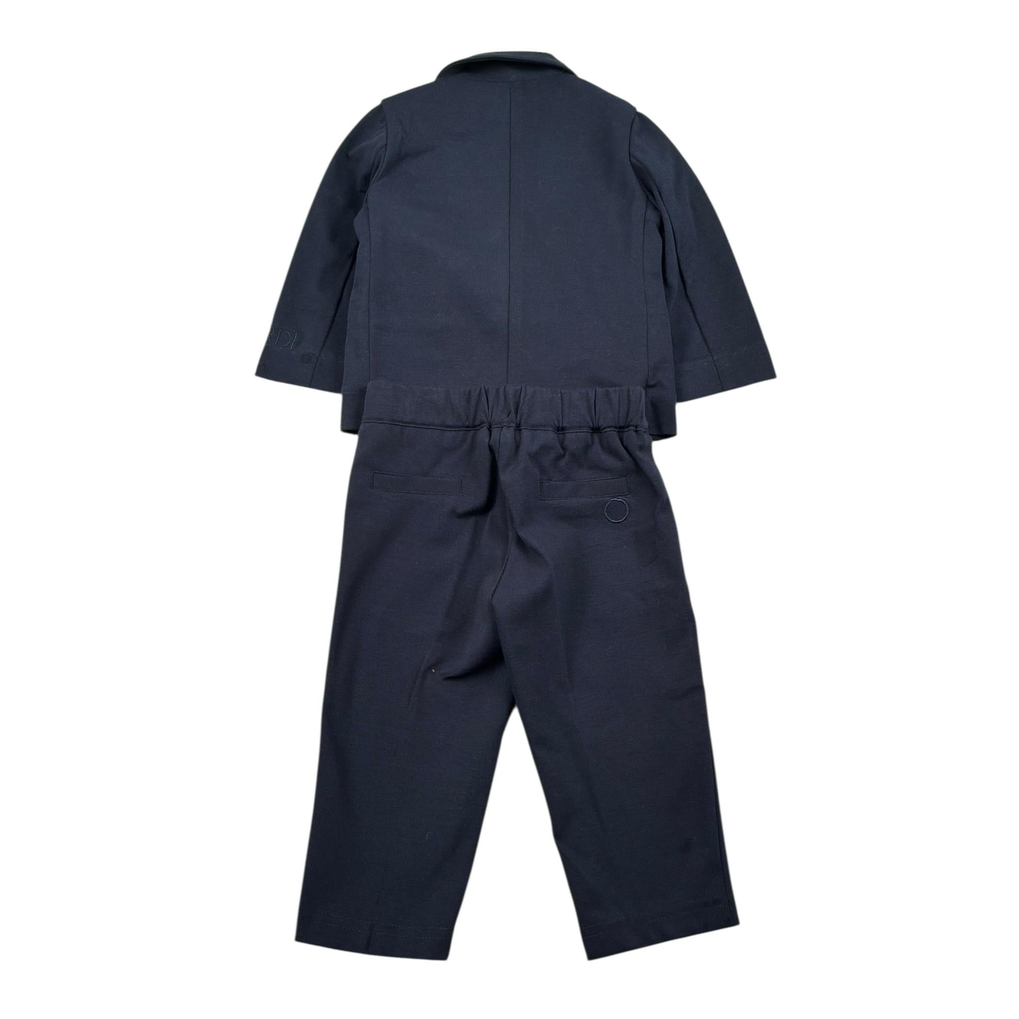 Trussardi Completo 3 Pezzi Giacca-Gilet-Pantalone Tinta Unita per Neonato TIP25063GC BLU TRUSSARDI 