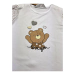 Mayoral T-Shirt Girocollo Tinta Unita con Stampa Orso per Neonata 1070 BIANCO MAYORAL 