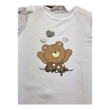 Mayoral T-Shirt Girocollo Tinta Unita con Stampa Orso per Neonata 1070 BIANCO MAYORAL 