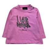 John Richmond Shirt Girocollo Tinta Unita con Logo per Neonata RIP26048TS ROSA JOHN RICHMOND 
