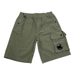 C.P. Company Bermuda Tinta Unita con Elastico In Vita per Bambino CUQ00B VERDE C.P. COMPANY 