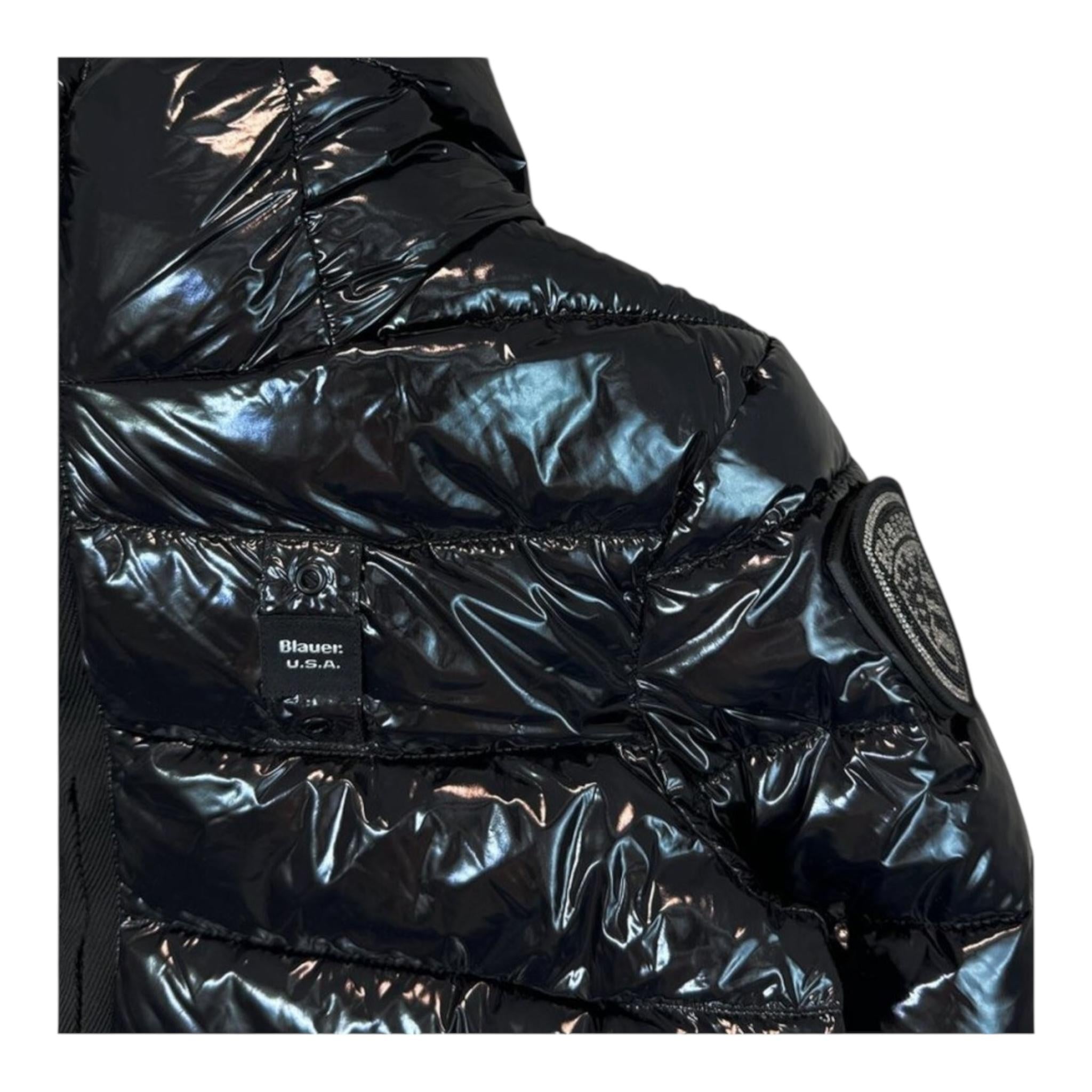 BLAUER giubbino tinta unita con cappuccio Nero per Bambina 24WBLGC02 NERO BLAUER 