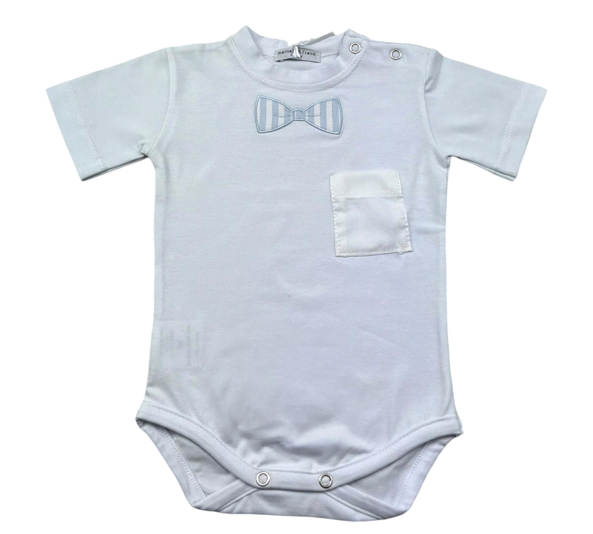 Manuel & Frank Body Mezza Manica Tinta Unita per Neonato MF7293I BIANCO MANUEL & FRANK 