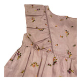 La Stupenderia Abito Mezza Manica Tinta Unita con Ricami Fiori per Bambina TJAB72 ROSA LA STUPENDERIA 