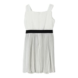 Liu Jo Abito Tinta Unita con Cintura E Fantasia A Righe per Bambina GA5070X BIANCO LIU JO 