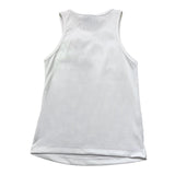 Disclaimer Solid Color Crew Neck Tank Top With White Print For Girls