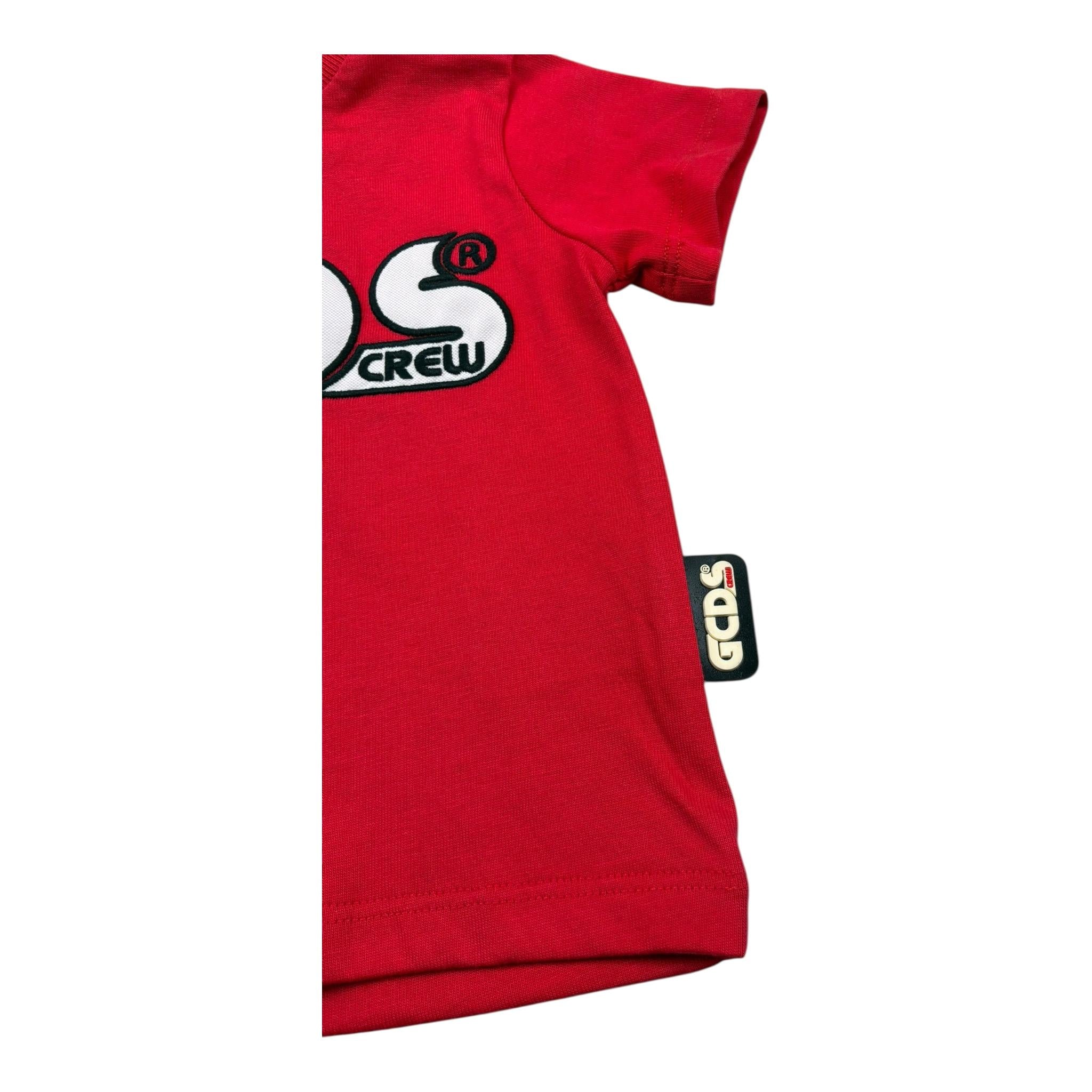 Gcds T-Shirt Girocollo Tinta Unita con Logo per Neonato 027940 ROSSO GCDS 