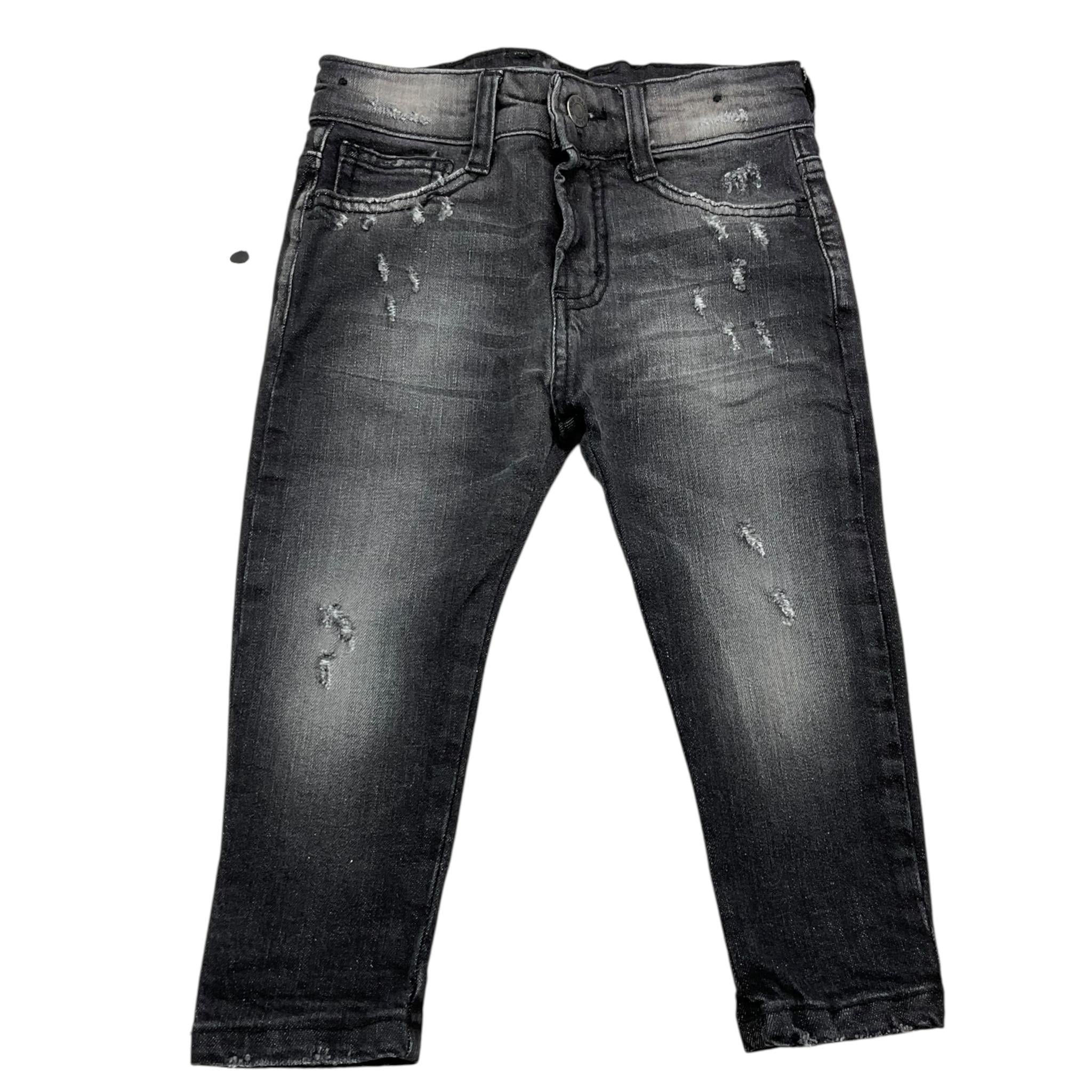 J CHEAP jeans tinta unia con girovita regolabile Nero per Bambino JCHEAP NERO J CHEAP 