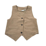 Name.It Gilet tinta unita Beige per Bambino 13200202 BEIGE NAME.IT 