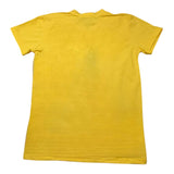 Brian Rush Solid Color Crew Neck T-Shirt With Yellow Print For Boys