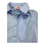 Vicolo Long Sleeve Shirt Solid Color Light Blue For Girls