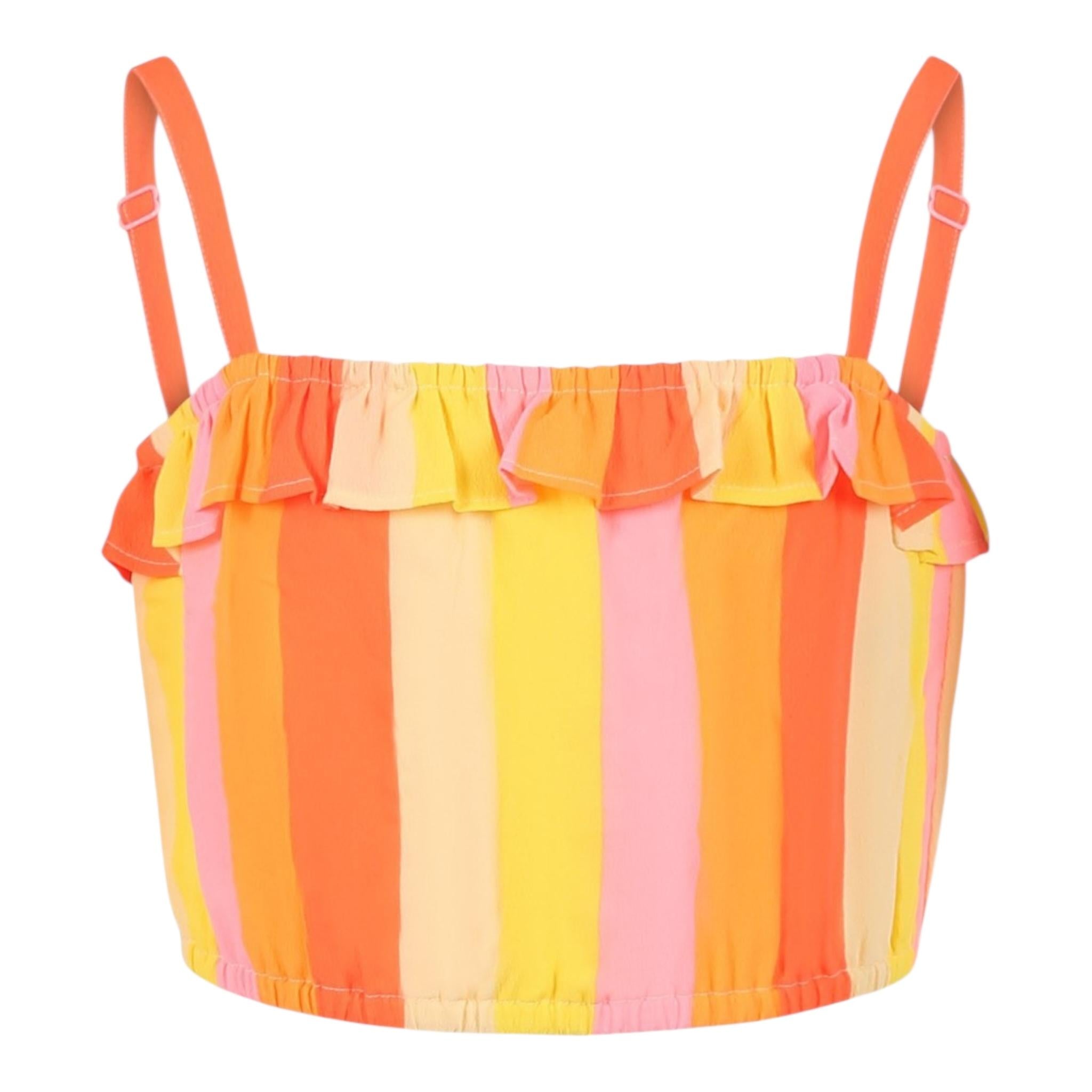 Billieblush Top Multicolor con Frange per Neonata U20943 ARANCIONE BillIEBLUSH 