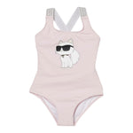 Karl Lagerfeld Costume Intero Tinta Unita con Stampe per Neonata Z30512 ROSA KARL LAGERFELD 