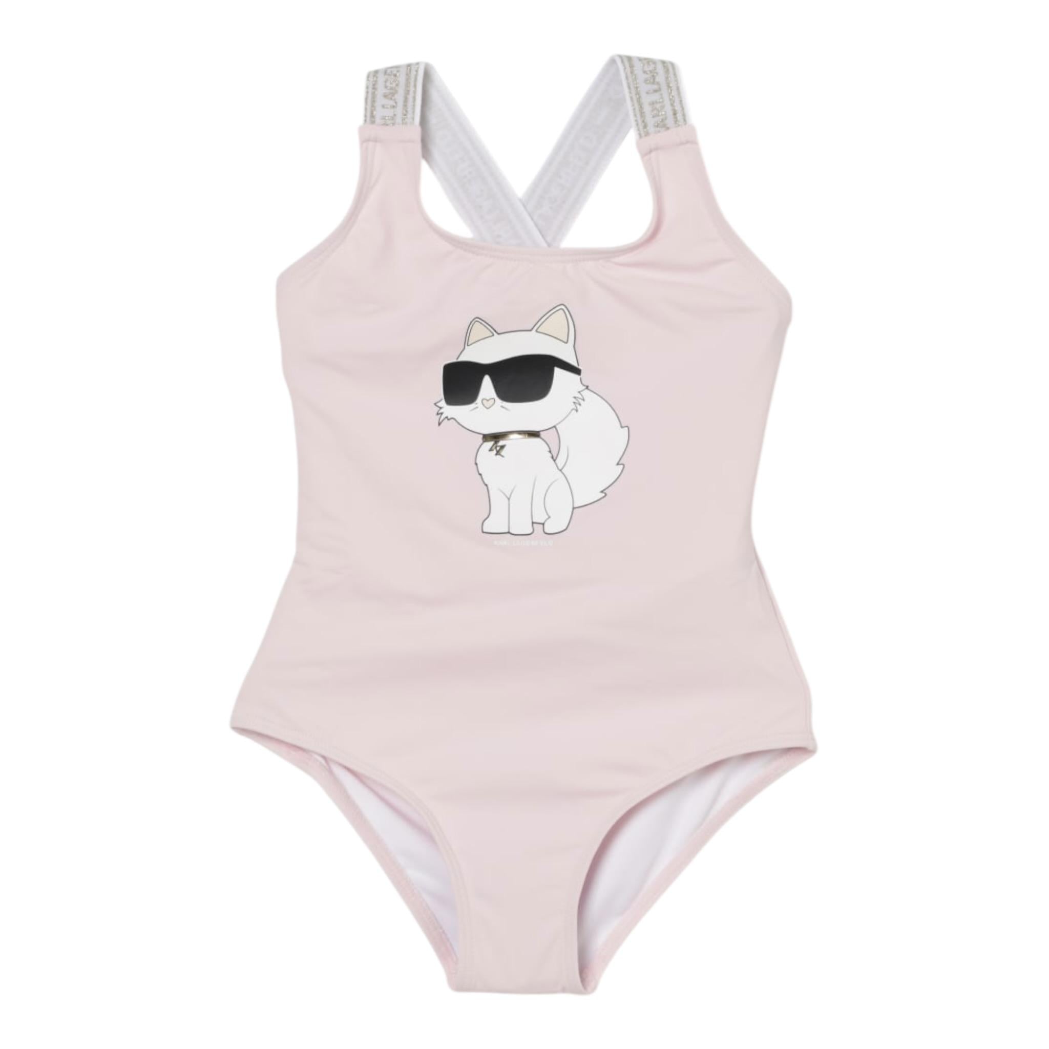 Karl Lagerfeld Costume Intero Tinta Unita con Stampe per Neonata Z30512 ROSA KARL LAGERFELD 