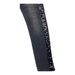 BOBOLI jeans tinta unita con elastico in vita e paillettes Nero per Bambina 490317 NERO BOBOLI 