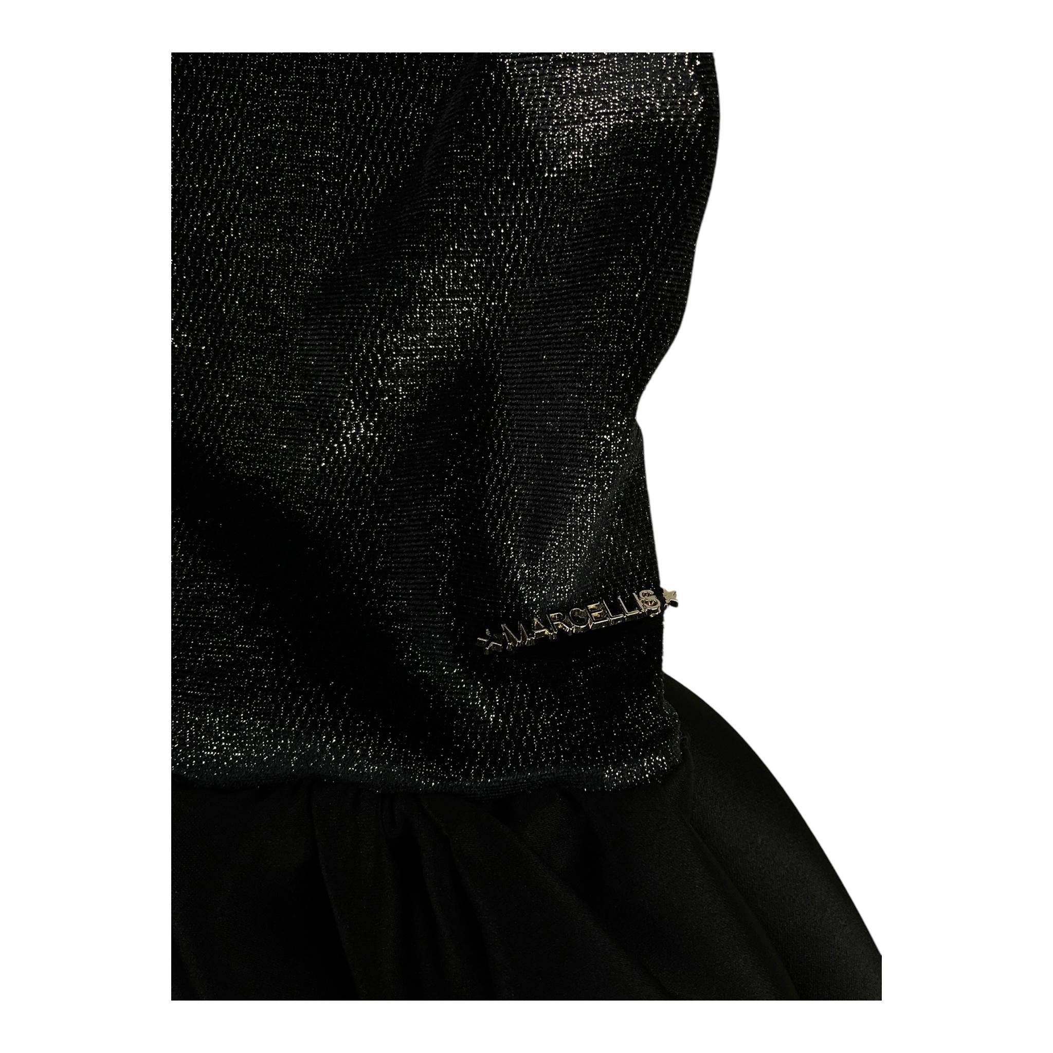 MARC ELLIS abito giromanica tinta unita  Nero per Bambina JMJDR15754 NERO MARC ELLIS 