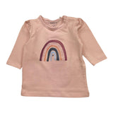 Name.It Shirt Solid Color Round Neck With Pink Print For Baby Girl
