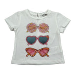 M+E' T-Shirt Girocollo tinta unita con Stampa Bianco per Neonata UE1860X BIANCO M+E' 