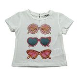 M+E' T-Shirt Girocollo tinta unita con Stampa Bianco per Neonata UE1860X BIANCO M+E' 