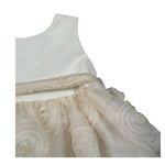 Please Abito Giromanica Tinta Unita con Tulle per Bambina AB33294G73 PANNA PLEASE 