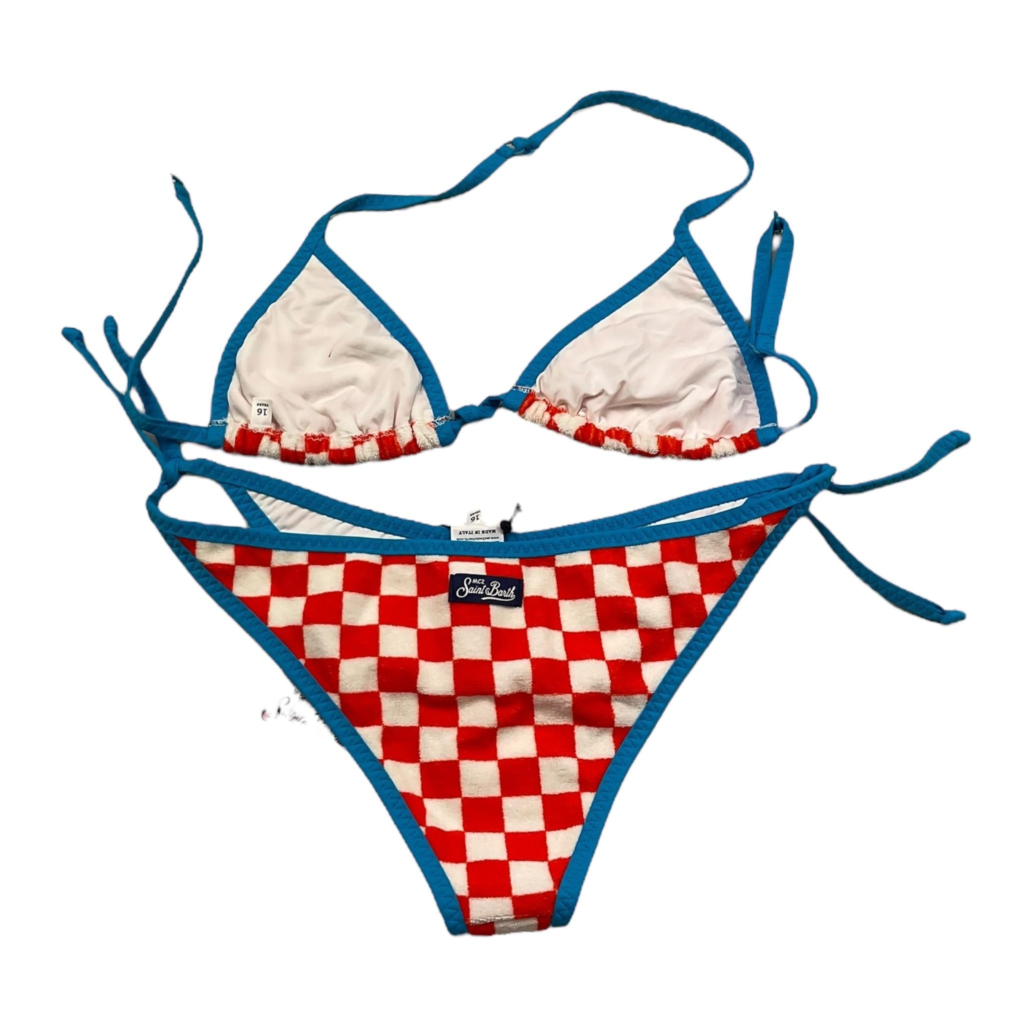 Saint Barth Costume 2 Pezzi Triangolo-Mutandina per Bambina STRING MULTICOLOR SAINT BARTH 