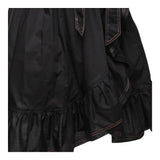 Monnalisa Abito Tinta Unita con Cuciture In Contrasto per Bambina 417907 NERO MONNALISA 