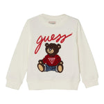 GUESS felpa tinta unita girocollo con stampa Bianco per Neonato N4BI0I3Z14 BIANCO GUESS 