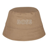 Boss Reversible Fisherman Hat White/Beige For Kids